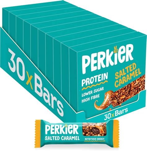 Perkier Salted Caramel Snack Bars 30 Pack Vegan Gluten Free