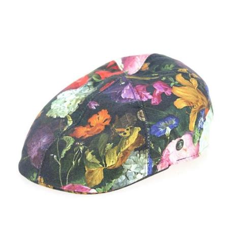 Casquette Bec de Canard Courtrai à Fleurs Coton City Sport Rouge