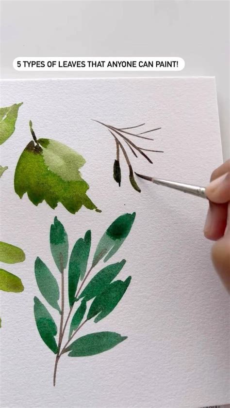 Easy Watercolor Leaves Tutorial