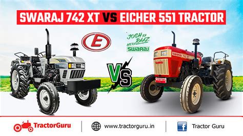 Swaraj Xt Vs Eicher Tractor Comparison Price Spec