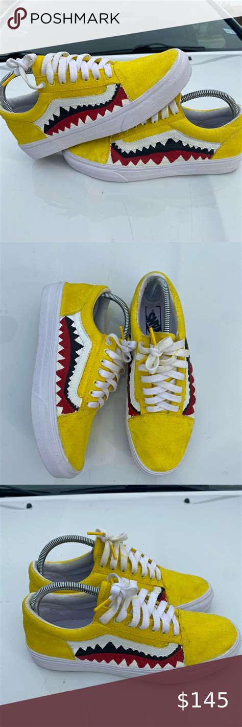 Custom Old School Bape Vans Bape Vans Vans Yellow Vans