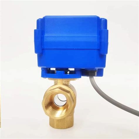 1 2 Dn15 Dc5v Brass Motorized Ball Valve 2 Way Electrical Ball Valve