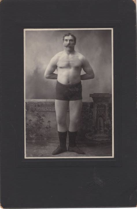 Original Wrestling Cabinet Cards (2) Carl Holmquist NY - Wrestler Tom Jenkins?? - Ring Memorabilia