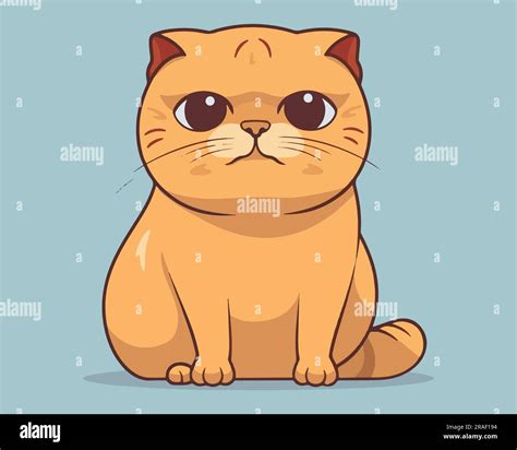 Cute Russian Cat Flat Vector Illustration Stock Vector Image And Art Alamy