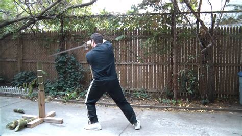 Cutting with the German Longsword - YouTube