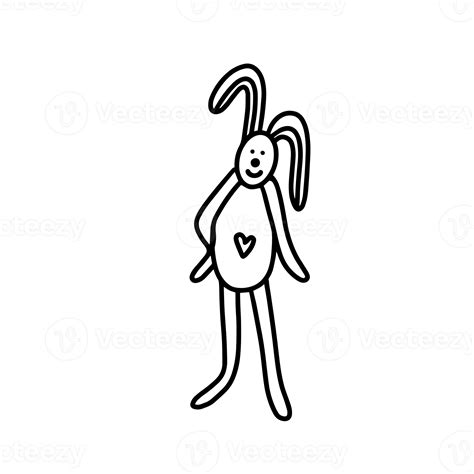 Big-eared Easter rabbit 15267464 PNG