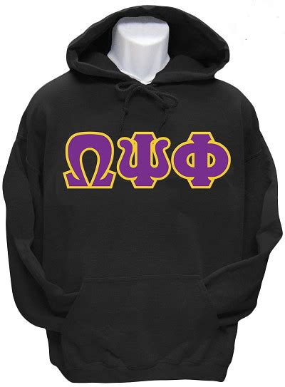 Omega Psi Phi Greek Letter Pullover Hoodie