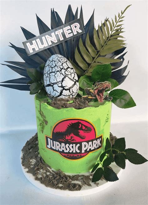 Jurassic Park Birthday Cake Ideas Images Pictures Jurassic Park Birthday Park Birthday