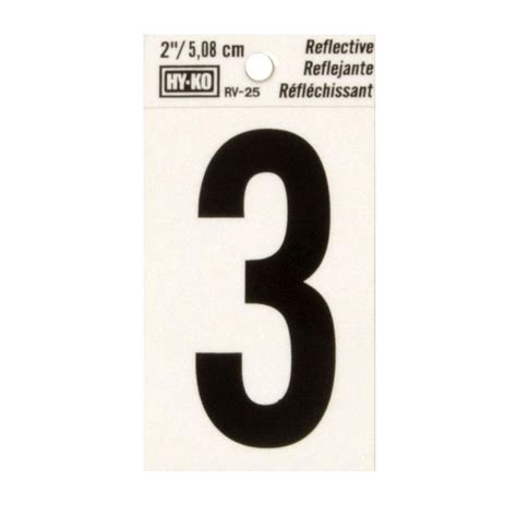 Hy Ko In Vinyl Reflective Number Rv The Home Depot