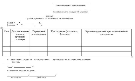 Образец журнала регистрации приказов по основной деятельности 2025 ...