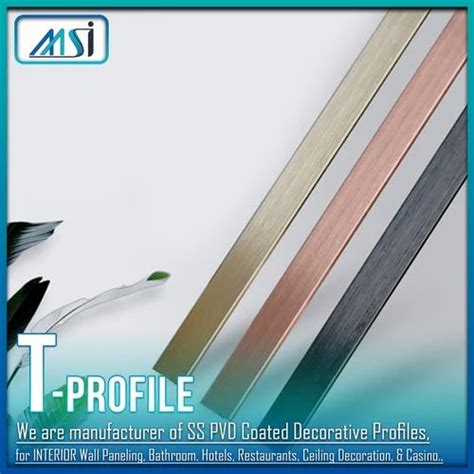 T Profile Stainless Steel Inlay Patti Profiles For Construction Ss