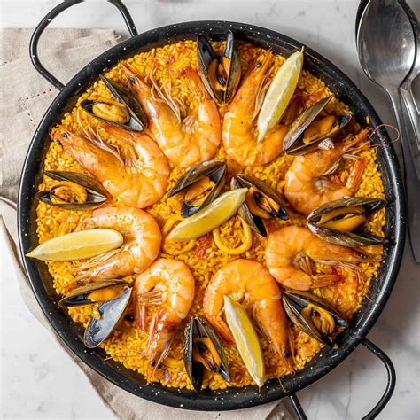 Seafood Paella With Rice