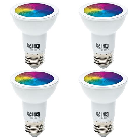 Sunco Lighting WiFi LED PAR20 Smart Bulb 5W Color Changing RGB CCT