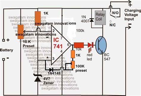 Ic 741 Low Battery Indicator Circuit Homemade Circuit Projects