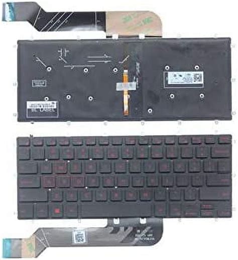 New Us Red Words English Backlit Laptop Keyboard Without Palmrest For Dell Inspiron P69g