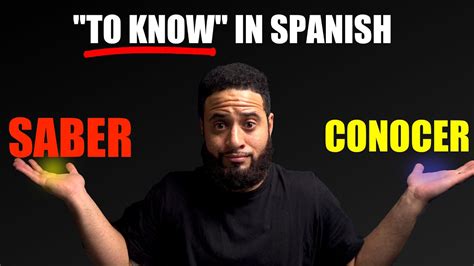 Saber Vs Conocer — How You Can Master To Know In Spanish Youtube