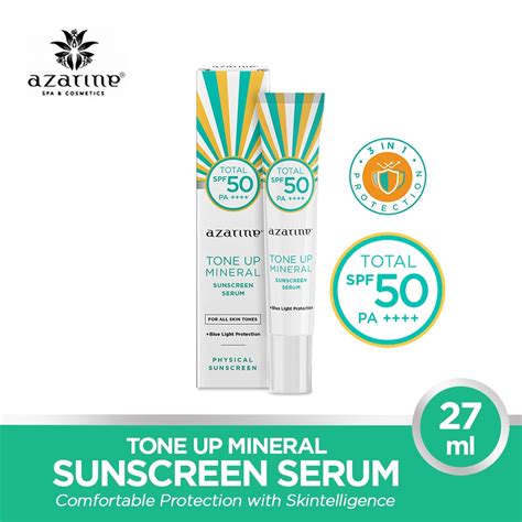 Jual Azarine Tone Up Mineral Sunscreen Serum 27ml SPF 50 PA