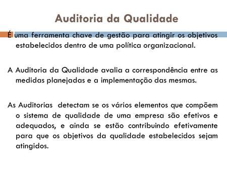 Metodologias De Auditoria De Sistemas Da Qualidade Ppt Carregar