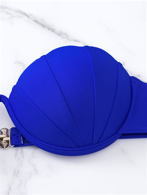 Scallop Trim Push Up Thong Bikini Swimsuit Shein Uk