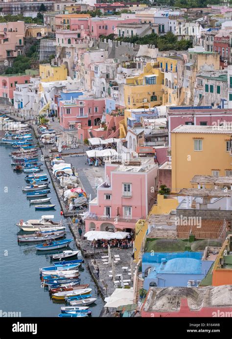 Marina Corricella Colourful Fishing Village On The Island Of Procida