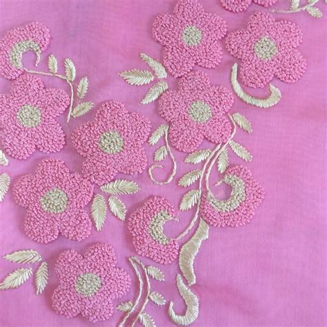 French Knot Flowers French Knot Hand Embroidery Designs Bead