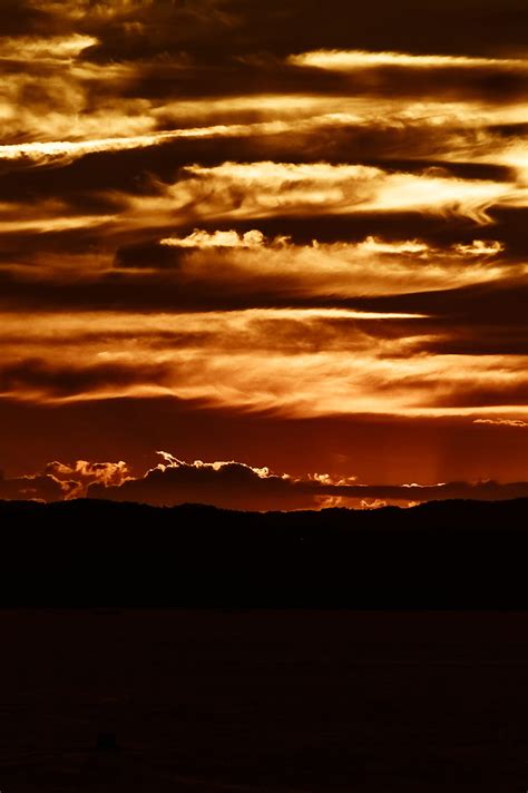 Sunset Clouds Horizon Twilight Dark Hd Phone Wallpaper Peakpx