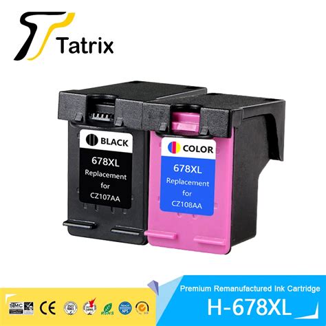 Tatrix 678 XL 678XL Premium Remanufactured Color Inkjet Ink Cartridge