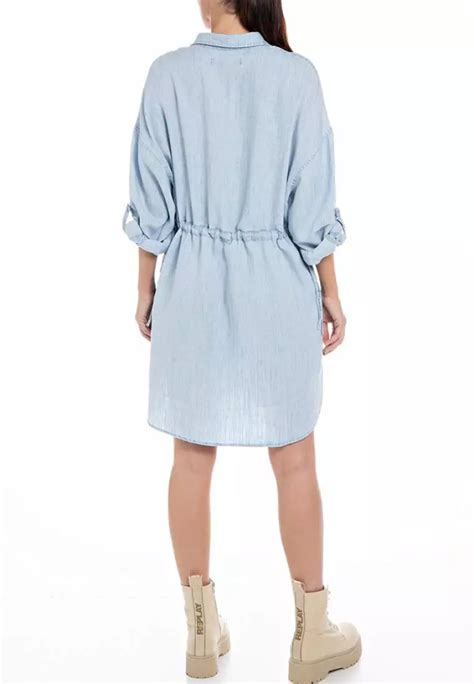 Jual REPLAY REPLAY OVERSIZED DENIM SHIRT DRESS Original 2023 ZALORA