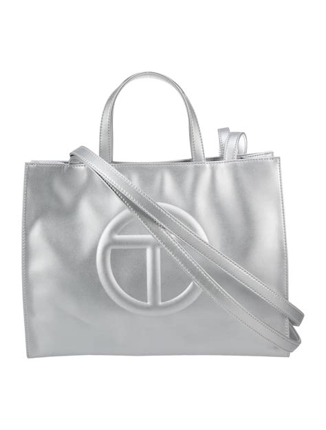 Telfar Medium Shopping Bag In Silver