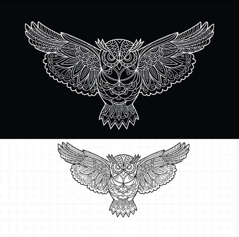 Owl Svg Zentangle Svg Mandala Svg Owl Mandala Svg Owl Etsy