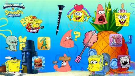 SpongeBob avatars, emojis, and weapons : r/Brawlhalla