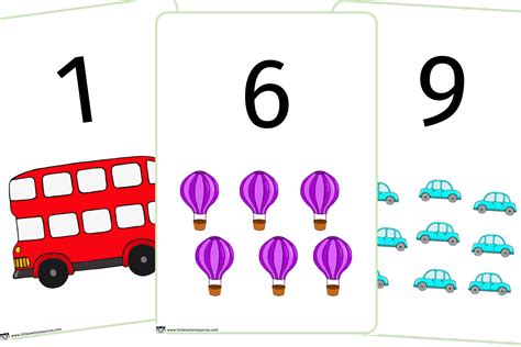 Free Vehicle Counting Number Line Early Years Eyfs Printable Resource — Little Owls Resources