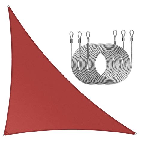 Colourtreeusa Triangle Sun Shade Sail W Cable Ropes Hdpe Mesh Fabric