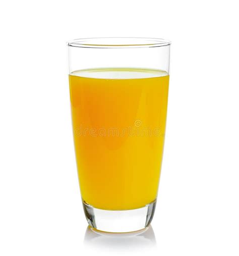 Full Glass Of Orange Juice On White Background Stock Image Image 36091467