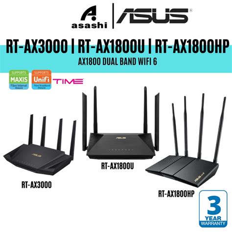 Asus RT AX3000 RT AX1800U RT AX1800HP AX1800 Dual Band WiFi 6 802