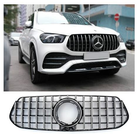 Mercedes Gle V Panamericana Gt Look Grill Chrome Hoogglans Zwart Amg