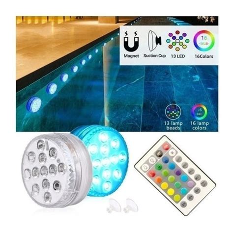 Kit Luminaria Led Pra Piscina Imperme Vel Cm Ventosa