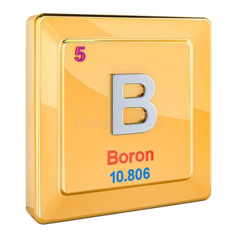 Boron 3d Rendering Of Symbols Of The Elements Of The Periodic Table