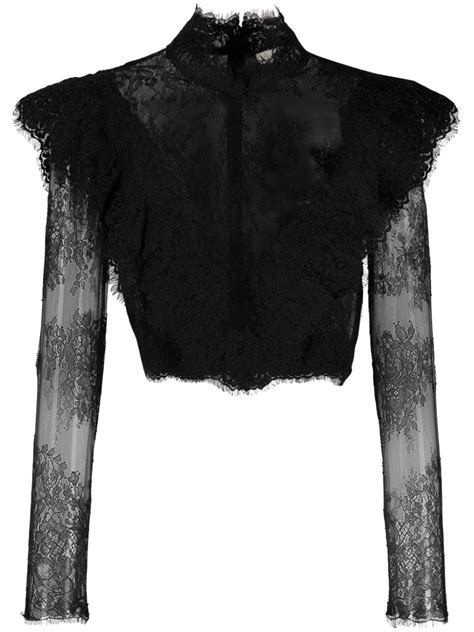 ZIMMERMANN Sensory Lace Cropped Top Farfetch