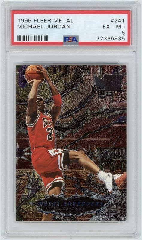 Michael Jordan Fleer Metal Shredders Psa Ex Mt Sports