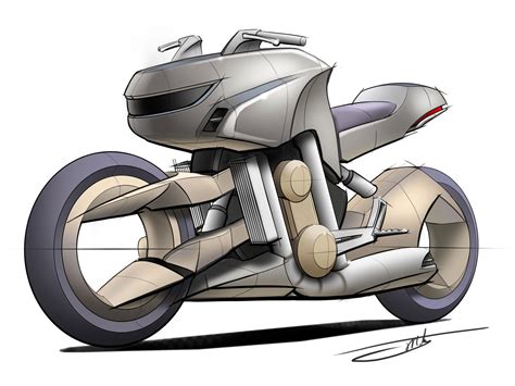 X4 Tour Bike Concept Design Sketch Car Body Design