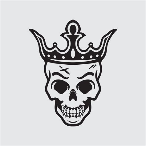 Skull King Drawing 2924783 Vector Art At Vecteezy