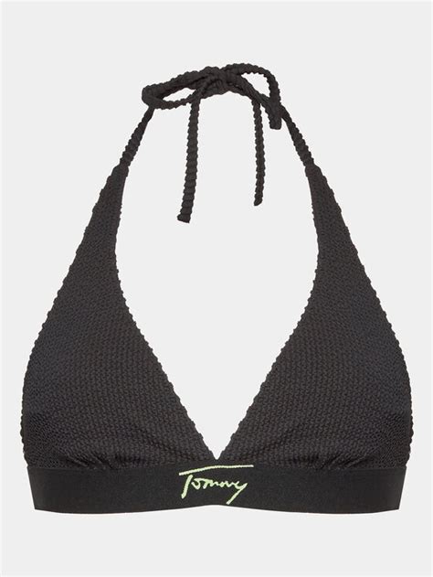 Tommy Jeans Bikini Oberteil UW0UW04489 Schwarz Modivo De