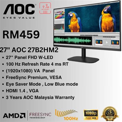 Aoc B Hm Fhd Gaming Monitor Mt Tecno