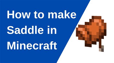 How To Make A Saddle In Minecraft Updated Gamers