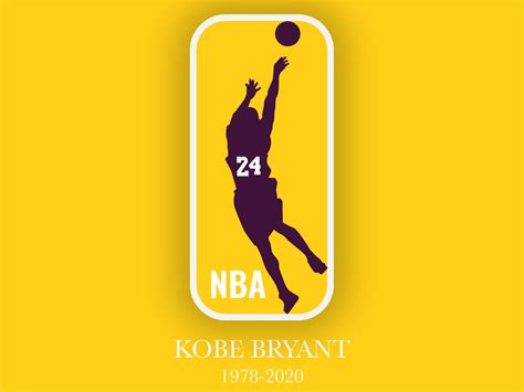 Rest in Peace Kobe - NBA Logo Honor by Kyle Bianchi on Dribbble