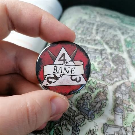 Dnd Bane D4 38mm Pin Badge Dungeons and Dragons Badge - Etsy