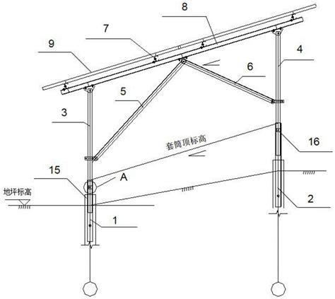 一种双立柱固定式山地光伏支架的制作方法