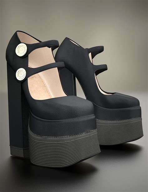 Avant-Garde Mary Jane High Heels for Genesis 9 | Daz 3D