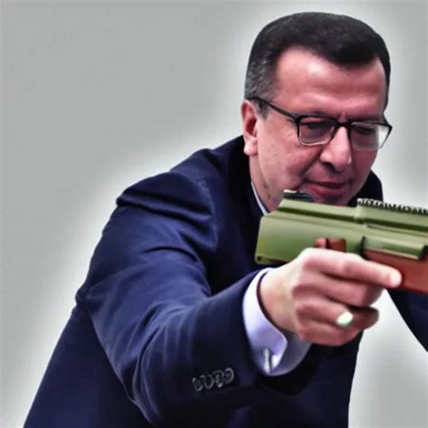 Image Of Aleksandar Vucic Using A Gun Stable Diffusion Openart